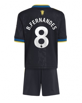 Billige Fotballdrakt Manchester United Bruno Fernandes #8 Replika Tredjedraktsett Barn 2025-26 Kortermet (med bukser)